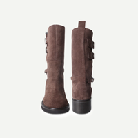 Lumina Buckle Strap Mid Calf Boots