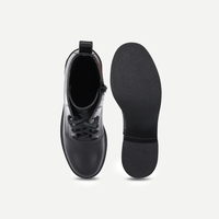 Venus Leather Lace-Up Biker Boots