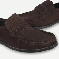 Lakeland Boys Brown Suede Penny Loafers