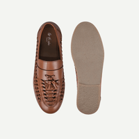 Tiger Boys Tan Woven Tassel Loafers