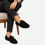 Suede Black Loafers