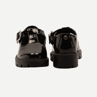 Black Patent Chunky School Shoes