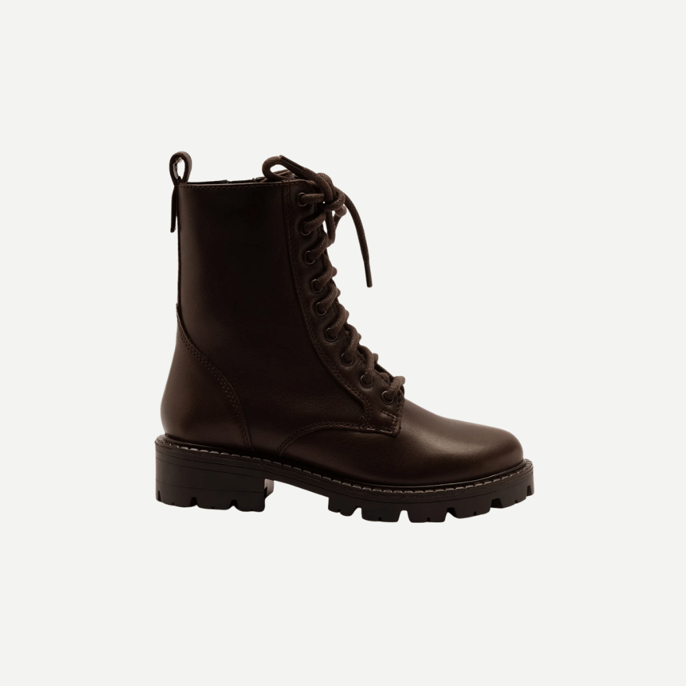 Brown Lace Up Ankle Boots