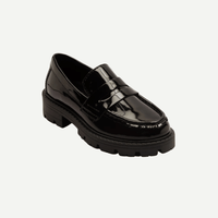 Black Chunky School Loafers