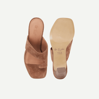 Karla Suede Heeled Mule Sandals