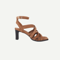 Brown Block Heel Sandals