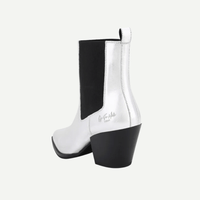 Silver Heeled Ankle Boots