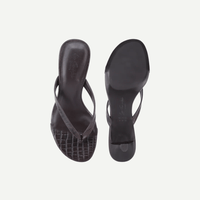 Dolly Leather Kitten Heel Sandals
