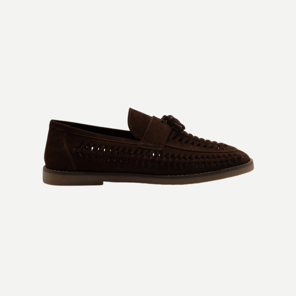 Men’s Brown Woven Loafers