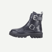 Black Buckle Biker Boots