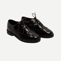 Girls’ Black Brogue School Shoes