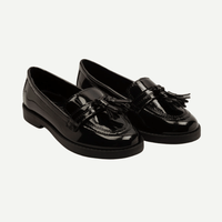 Girls’ Black Patent School Loafers