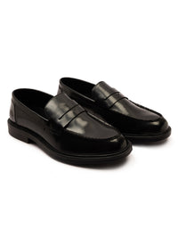 Men’s Black Penny Loafers