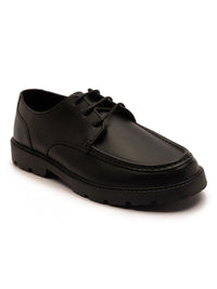 Boys’ Black Leather Boat Shoes