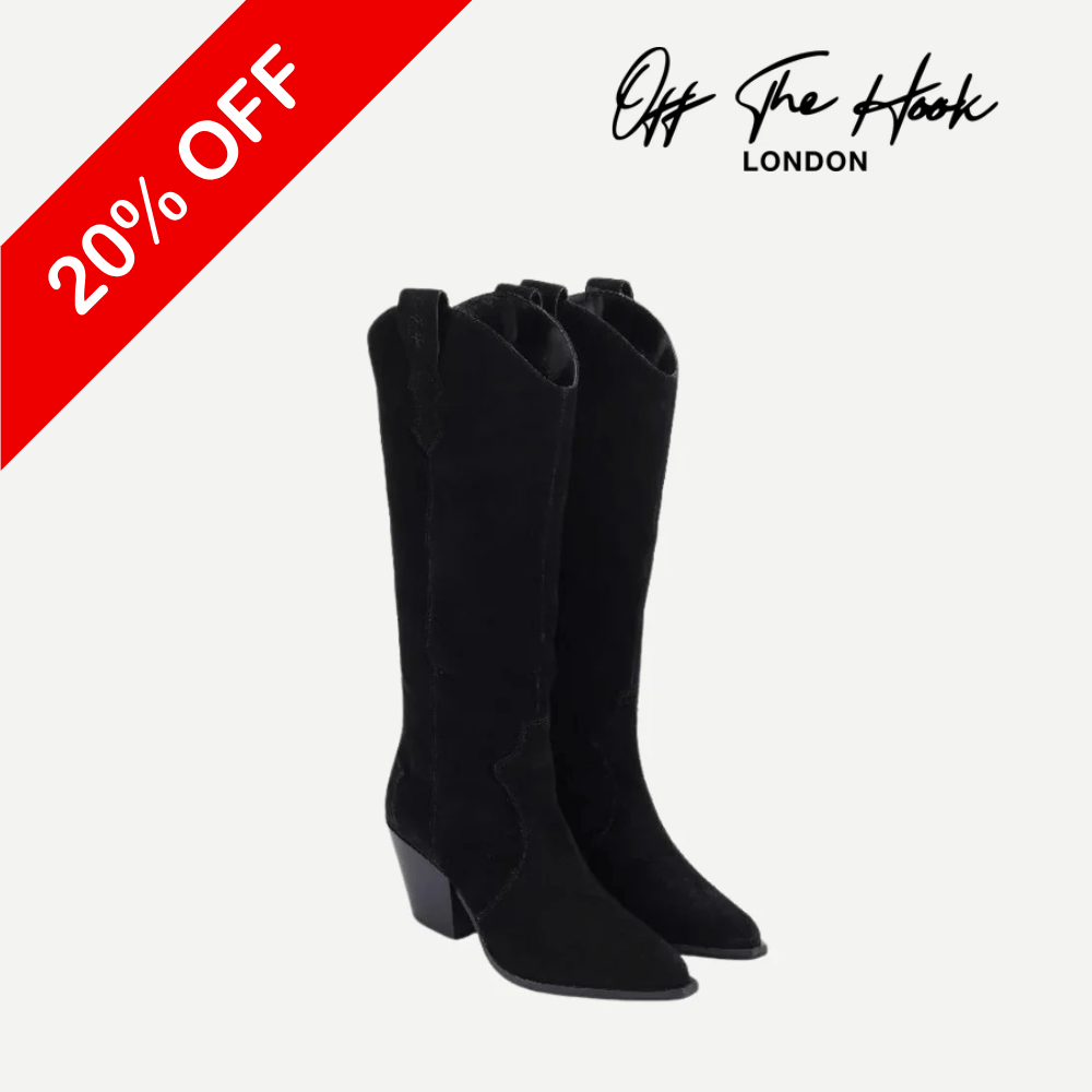 Black Cowboy Heels Boots