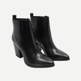 Black Leather Ankle Boots