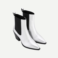 Silver Heeled Ankle Boots