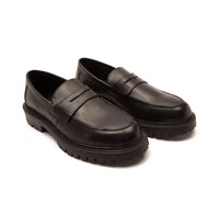 Black Leather Loafers Mens