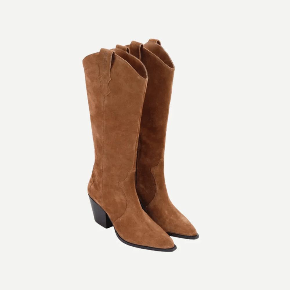 Suede Cowboy Brown Boots