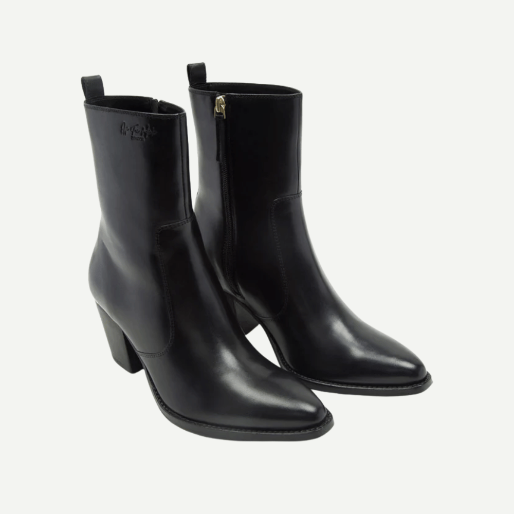 Black Pointed Toe Ankle Boots
