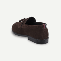 Clinton Boys Brown Suede Tassel Loafers