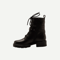 Girls’ Black Combat Boots