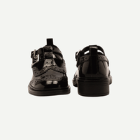 Girls’ Black Leather School Shoes