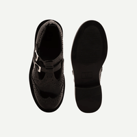 Girls’ Black Leather School Shoes
