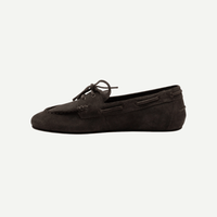 Grey Suede Loafers