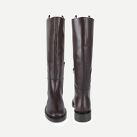 Celeste Brown Leather Knee High Boots