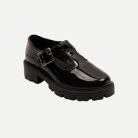 Black Chunky School Shoes
