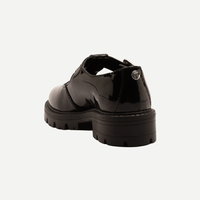 Black Patent Chunky School Shoes