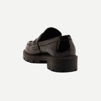 Girls’ Black Chunky School Loafers