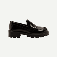 Girls’ Black Chunky School Loafers