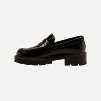Girls’ Black Chunky School Loafers