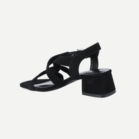 Black Block Heel Sandals