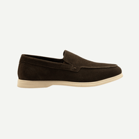 Fenway Boys Olive Green Suede Slip-On Loafers