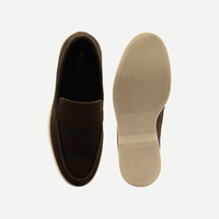 Fenway Boys Olive Green Suede Slip-On Loafers