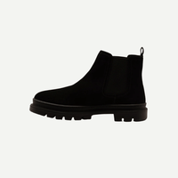 Harrison Boys Black Suede Chelsea Boots