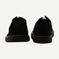 Hetfield Boys Black Suede Leather Lace-Up Moc Shoes