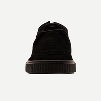 Hetfield Boys Black Suede Leather Lace-Up Moc Shoes