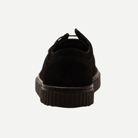 Hetfield Boys Black Suede Leather Lace-Up Moc Shoes