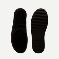 Hetfield Boys Black Suede Leather Lace-Up Moc Shoes