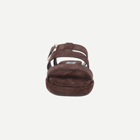 Brown Suede Buckle Sandals