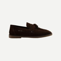 Men’s Brown Woven Loafers 