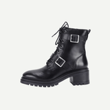 Black Lace-Up Boots