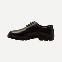 Vito Boys Black Leather Lace-Up School Shoes