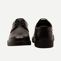 Vito Boys Black Leather Lace-Up School Shoes