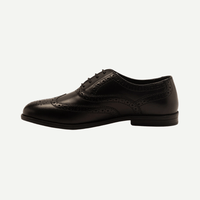 Waldew Boys Black Leather Wingtip Brogues shoes