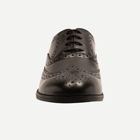 Waldew Boys Black Leather Wingtip Brogues shoes